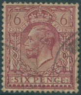 Great Britain 1924 SG426 6d Reddish Purple KGV #1 FU (amd) - Ohne Zuordnung