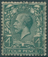Great Britain 1924 SG424 4d Grey-green KGV #1 FU (amd) - Unclassified