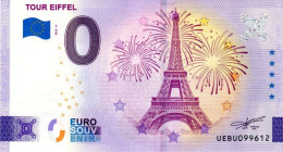 Billet Touristique - 0 Euro - France - Tour Eiffel (2022-6) - Essais Privés / Non-officiels