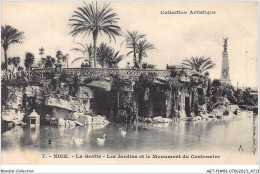 ABTP1-06-0044 - NICE - La Grotte - Les Jardins Et Le Monument Du Centenaire  - Parken En Tuinen