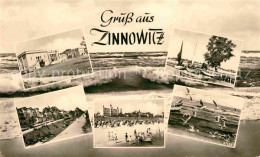 72634606 Zinnowitz Ostseebad Strand Moewen Bootsanlegestelle Kulturhaus Seebruec - Zinnowitz