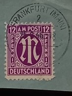 Germani,Bizone,12pf. Mi#7,cancel:Frankfurt(Main),25.02.1946,as Scan - Storia Postale