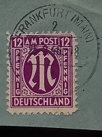 Germani,Bizone,12pf. Mi#7,cancel:Frankfurt(Main),25.02.1946,as Scan - Briefe U. Dokumente