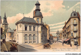 ACJP6-01-0445 - BOURG - La Poste ,l'Eglise Protestante Et L'Avenue Alsace-Lorraine - Autres & Non Classés
