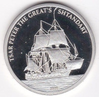 Palau . 5 Dollars 2006 Proof, Tsar Peter The Great’s ShtandaProof, Tsar Peter The Great’s Shtandart. Bateau. FDC. Argent - Palau