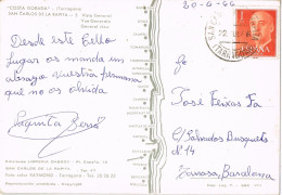 55125. Postal SAN CARLOS De La RAPITA (Tarragona) 1966. Costa Dorada, Vista De San Carlos De La Rapita - Lettres & Documents