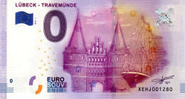 Billet Touristique - 0 Euro - Allemagne - Lübeck - Travemünde (2016-1) - Essais Privés / Non-officiels