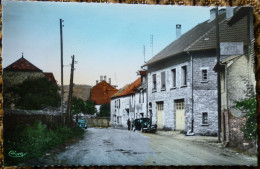 CARTE COLORISEE QUINGEY - 25 - ENTREE DU PAYS - TRACTION AVANT - SCANS RECTO VERSO - Other & Unclassified