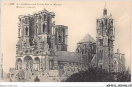 AEBP5-02-0473 - LAON - La Cathédrale Côté Sud Et Tour De L'Horloge - Hauteur 75 Mètres  - Laon