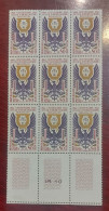 France 1947 Bloc De 9 Timbres Neuf** N° YT 1342 école D'horlogerie - Neufs