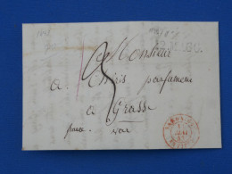 DP2 ETAT SARDE FRANCE  LETTRE  1843 NIZZA A GRASSE  ++AFF. INTERESSANT++ - Sardaigne