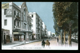 973 - TUNISIE - TUNIS - Théâtre Italien Et Avenue Jules Ferry - Tunesien