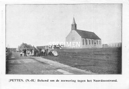 Prent - Bekend Om De Zeewering Tegen Het Noordzeestrand - Petten  - 8.5x12.5 Cm - Other & Unclassified