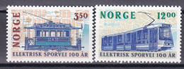 Norwegen Norge 1994 - Mi.Nr. 1163 - 1164 - Postfrisch MNH - Straßenbahn Tram - Tramways
