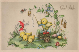 EASTER CHICKEN EGG Vintage Postcard CPA #PKE386.A - Easter