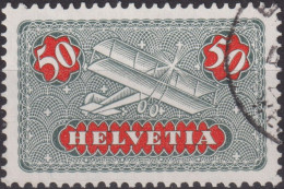 1935 Flugpost Schweiz ⵙ Zum:CH F9z, Mi:CH 184z,Yt:CH PA9a, Doppeldecker - Used Stamps