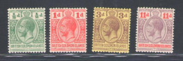 1913 British Solomon Islands - Stanley Gibbons N. 18/21 - MH* - Other & Unclassified