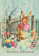 OSTERN KANINCHEN EI Vintage Ansichtskarte Postkarte CPSM #PBO380.A - Easter