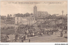 AFRP5-08-0375 - RETHEL - En Ruine - Après L'occupation - La Place De La République Et Le Marché - Rethel