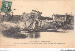 AFRP3-08-0233 - VILLETTE - En Aval De Sedan - Débris Du Pont Du Chemin De Fer Sur La Meuse - Sedan