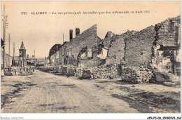 AFRP3-08-0234 - GLAIRES - La Rue Principale Incendiée Par Les Allemands En Août 1914 - Autres & Non Classés