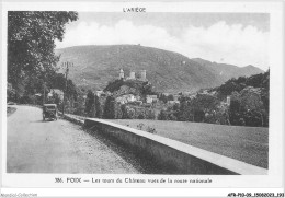 AFRP10-09-0984 - FOIX - Les Tours Du Château Vues De La Route Nationale - Foix