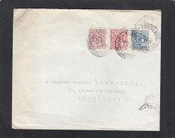 LETTRE DE TONGRES AVEC 3 TIMBRES "LION HERALDIQUE" DIFFERENTS. - Brieven En Documenten