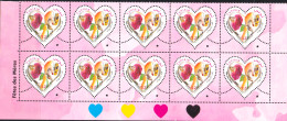 2024-Tunisie- Fête Des Mères -Femme- Enfant- Rose- Papillon- Mains- Bande De 10v -.MNH****** - Butterflies