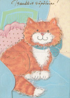 KATZE MIEZEKATZE Tier Vintage Ansichtskarte Postkarte CPSM #PAM150.A - Cats
