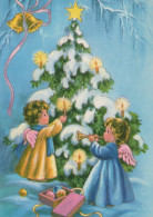 ANGELO Buon Anno Natale Vintage Cartolina CPSM #PAH910.A - Anges