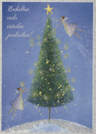 ANGELO Buon Anno Natale Vintage Cartolina CPSM #PAH455.A - Anges
