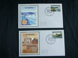 1977 1853 & 1854 FDC's Zijde/soie ( Brus/Brux ) : "EUROPA 1977" - 1971-1980