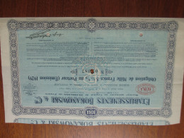 FRANCE - 83 - VA - TOULON 1930 - ETS. BOKANOWSKI & CIE - OBLIGATION DE 1 000 FRS 5%, EMISSION DE 1929 - - Autres & Non Classés