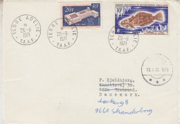 TAAF 1971 IAO + Fish Cover  Ca Terre Adelie 26.6.1971 (59855) - Storia Postale