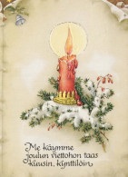 Feliz Año Navidad VELA Vintage Tarjeta Postal CPSM #PAV128.A - Nouvel An