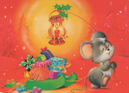 Feliz Año Navidad CONEJO Vintage Tarjeta Postal CPSM #PAV033.A - Nouvel An