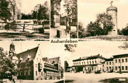 72634173 Aschersleben Gondelteich Holzmarkt Westdorfer Warte Rathaus Bahnhof  As - Aschersleben