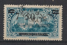 GRAND LIBAN - 1927 - N°YT. 93 - Baalbeck 7pi50 Sur 2pi50 Bleu - Oblitéré / Used - Gebruikt