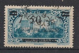 GRAND LIBAN - 1927 - N°YT. 93 - Baalbeck 7pi50 Sur 2pi50 Bleu - Oblitéré / Used - Usati