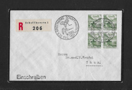 1948 TAG DER BRIEFMARKE SCHAFFHAUSEN ► Chargé-Trauerbrief Von Schaffhausen Nach Thun - Briefe U. Dokumente