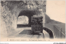 AFTP1-06-0072 - NICE - Route De Nice à Monaco - Un Tunnel Entre Bealieu Et éze TRAMWAY - Stadsverkeer - Auto, Bus En Tram