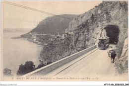 AFTP1-06-0050 - NICES - Route De Nice à Monaco - Tunnel De La Mala Et Le Cap D'eze - Tráfico Rodado - Auto, Bus, Tranvía