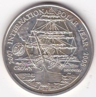 Iles Malouines 1 Crown 2007, International Polar Year, Élisabeth II ,Navire,  En Argent . Silver Proof - Falklandinseln