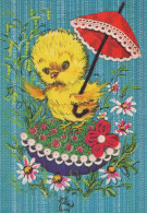 PÂQUES POULET ŒUF Vintage Carte Postale CPSM #PBP065.A - Easter