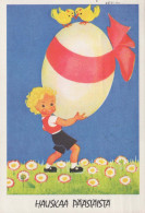 OSTERN KINDER EI Vintage Ansichtskarte Postkarte CPSM #PBO235.A - Easter