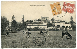 CPA Voyagé 1921 * MONTMOREAU ( Vue Générale Avec Vaches Au Pré En 1er Plan ) Editions James Delage - Autres & Non Classés