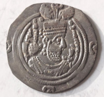 SASANIAN KINGS. Khosrau II. 591-628 AD. AR Silver  Drachm  Year 33 Mint BN - Oriental