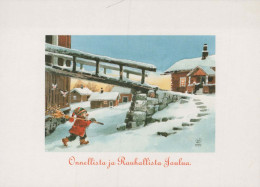 WEIHNACHTSMANN SANTA CLAUS Neujahr Weihnachten GNOME Vintage Ansichtskarte Postkarte CPSM #PBL692.A - Santa Claus