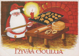 PAPÁ NOEL Feliz Año Navidad GNOMO Vintage Tarjeta Postal CPSM #PBL694.A - Santa Claus