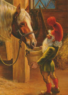 BABBO NATALE Buon Anno Natale Vintage Cartolina CPSM #PBL575.A - Santa Claus
